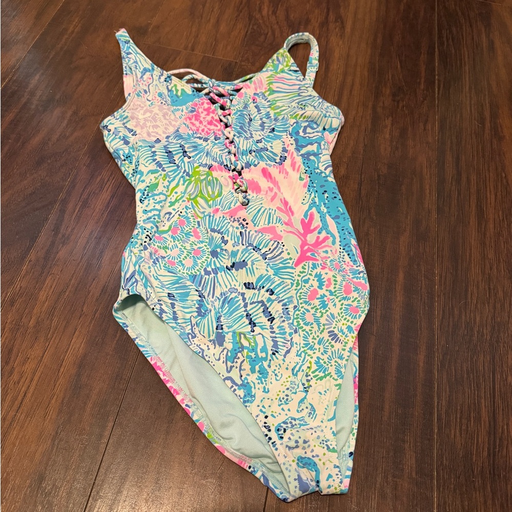 Lilly Pulitzer Isle Lattice One-Piece Swimsuit Size 6